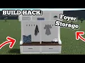 Foyer Storage BUILD HACK BLOXBURG ROBLOX ROBUILDS