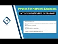 Python for Network Engineer Python Membership Operators 13