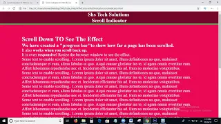 Scroll Indicator Scroll Indicator In Html Css and JavaScript