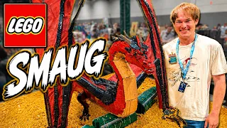 He Built Huge LEGO Smaug Dragon with 150,000 Pieces!