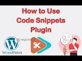 How to use Code Snippets plugin in WordPress Hindi
