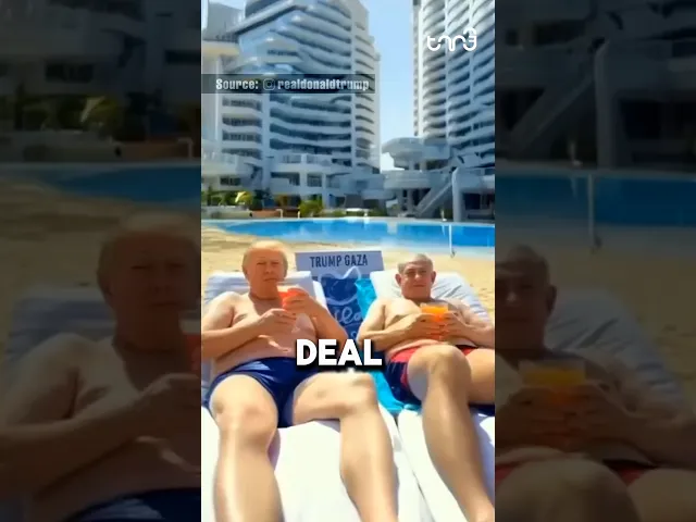 ⁣Trump’s new ai ad shows the audacious plan he has for Ga-za.  Watch the full video now #Trump