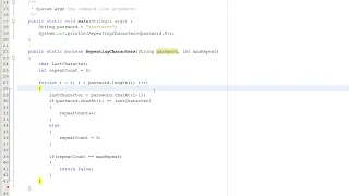 Java Validation Validating a Password Part 5 Checking For Repeating Characters