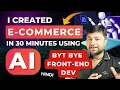 I created E-Commerce website in 30 minutes using AI Github Copilot
