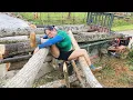 Download Lagu agricultural vehicle transporting wood working alone skills