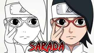 Easy Anime Naruto How To Draw Sarada Uchiha s Face Digital Art