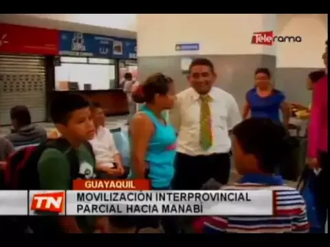 Movilización interprovincial parcial hacia Manabí