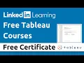 LinkedIn Learning Free Tableau Courses with Free Certificate