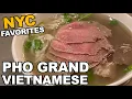 Pho Grand Vietnamese Big Bowl of Pho Beef Noodles New York City