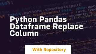 python pandas dataframe replace column