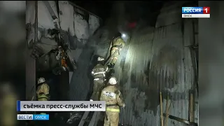 Крупный пожар в Центральном округе Омска