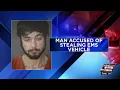 Police release mugshot of man accused of stealing EMS unit crashing into 4 cars on highway