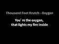 Download Lagu Thousand Foot Krutch - Oxygen(Lyrics)