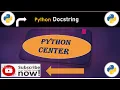 Python Docstring Python Center PC Python Programming