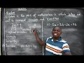 MATHS INTRODUCTION TO ALGEBRA