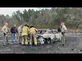 Suspect s van catches fire after chase causes NC police sheriff deputy cars to burn
