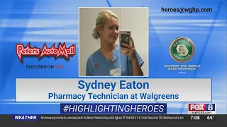 FOX8 Highlighting Heroes Sydney Eaton pharmacy technician at Walgreens