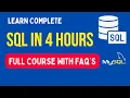 Learn Complete SQL in 4 Hours Full SQL Tutorial for Beginners to Advanced