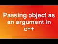 Passing object as an argument in c