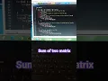 c program to Add two matrix addition