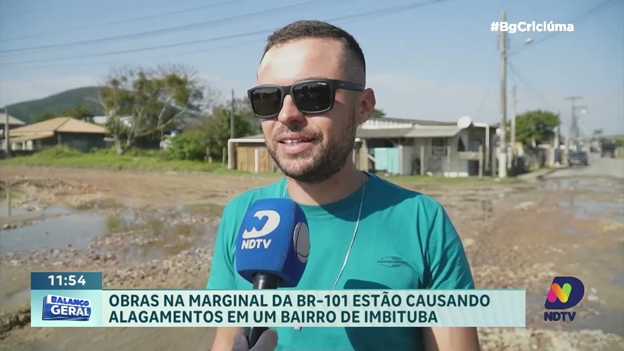 Moradores de Imbituba reclamam de alagamentos causados por obra na BR-101