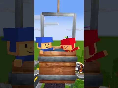POCOYO Y EL HELICOPTERO #shorts #minecraft  #robux #roblox #pocoyo
