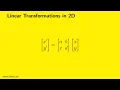 Linear Transformations in 2D