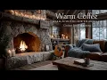 December - Warm Coffee Jazz Guitar - Cozy Winter Ambiance | Gentle Acoustic for Study \u0026 Sleep