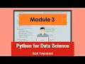 Python for Data Science Module 2 Functions and Module 3 Numpy