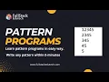 Numbers Pattern Pattern Programs FullStack Edutech