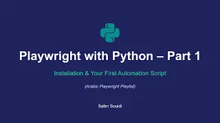 Playwright with Python 1 Getting Started