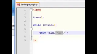 PHP Tutorial 7 While Loop