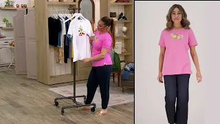 Quacker Factory Springtime Embroidered Short Sleeve T-Shirt on QVC