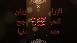 الإرادة هي شريان الحياة  حكمه دندنها