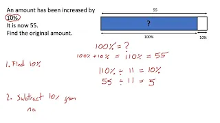 Percentage Increase Decrease Finding the Original Amount
