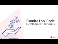 Best Low Code Development Platforms App Development Low Code - Algoworks