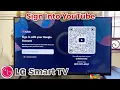 LG Smart TV How to Sign into YouTube App Using QR Code Scan