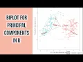 Biplot for principal component analysis in r