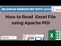 Selenium WebDriver tutorial How To Read Data From Excel File using Apache POI Selenium WebDriver
