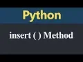 insert Method in Python Hindi