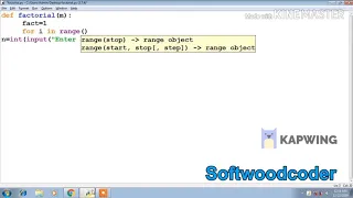 Find Factorial of a Given Number Using Function in python - Softwoodcoder