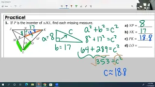 Centers of a Triangle Circumcenters Incenter Worksheet BACK