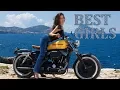 Beautiful Brunette Girls on Motorcycles