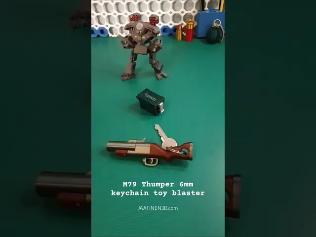 M79-6mm Grenade Launcher Keychain — Functional Blaster video thumbnail