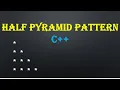 Half pyramid Pattern Printing in C Explained in Marathi