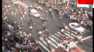 استقبال شعبي للمنتخب المغربي بعد عودته من مونديال فرنسا 1998 