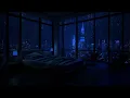 Download Lagu Rain Sounds for Sleep 🌧️ Cozy Bedroom with City Night View