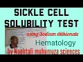 Hematology Sickle cell Solubility Test Sodium dithionate