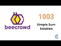 1003 Simple Sum solution in C beecrowd online judge beginner solution in Bangla