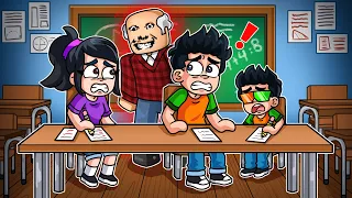 HICE TRAMPA EN EL EXAMEN DE LA ESCUELA EN ROBLOX | CHEATING DURING TESTING | JONDRES GC